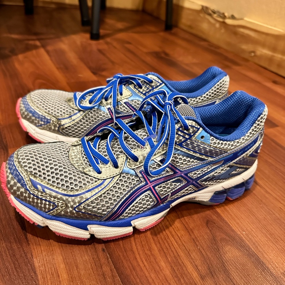 ASICS tennis shoes.